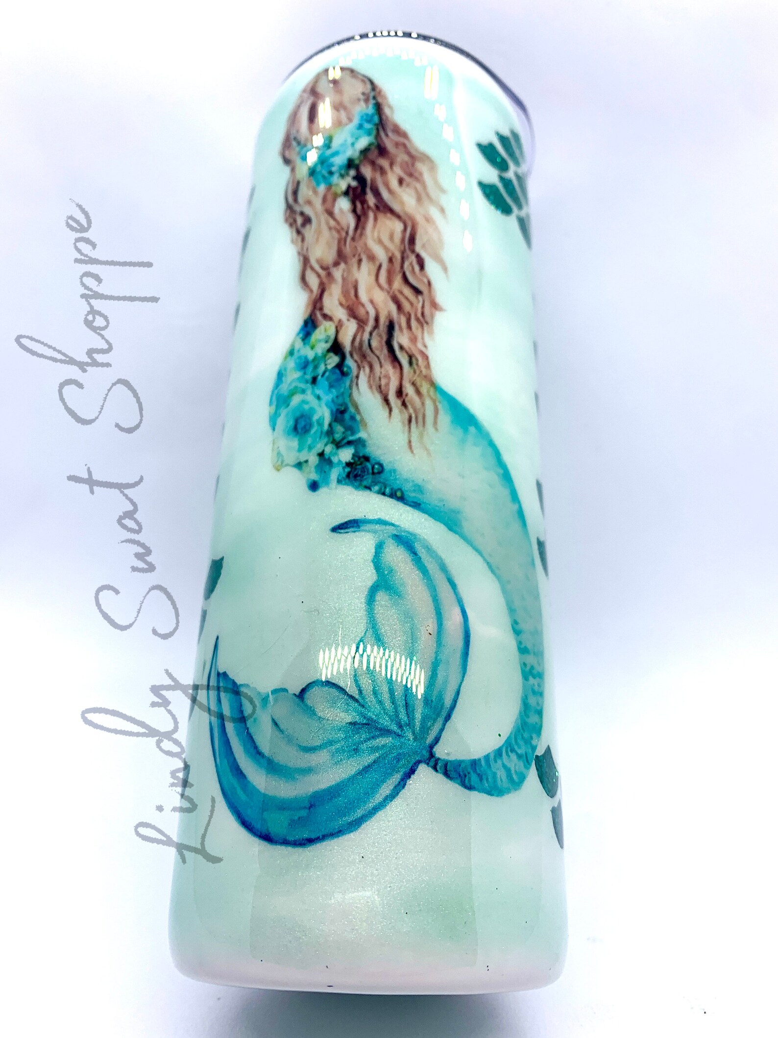Mermaid tumbler Siren peekaboo glitter tumbler double Etsy