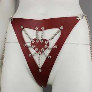 Red Take These Chains Thong