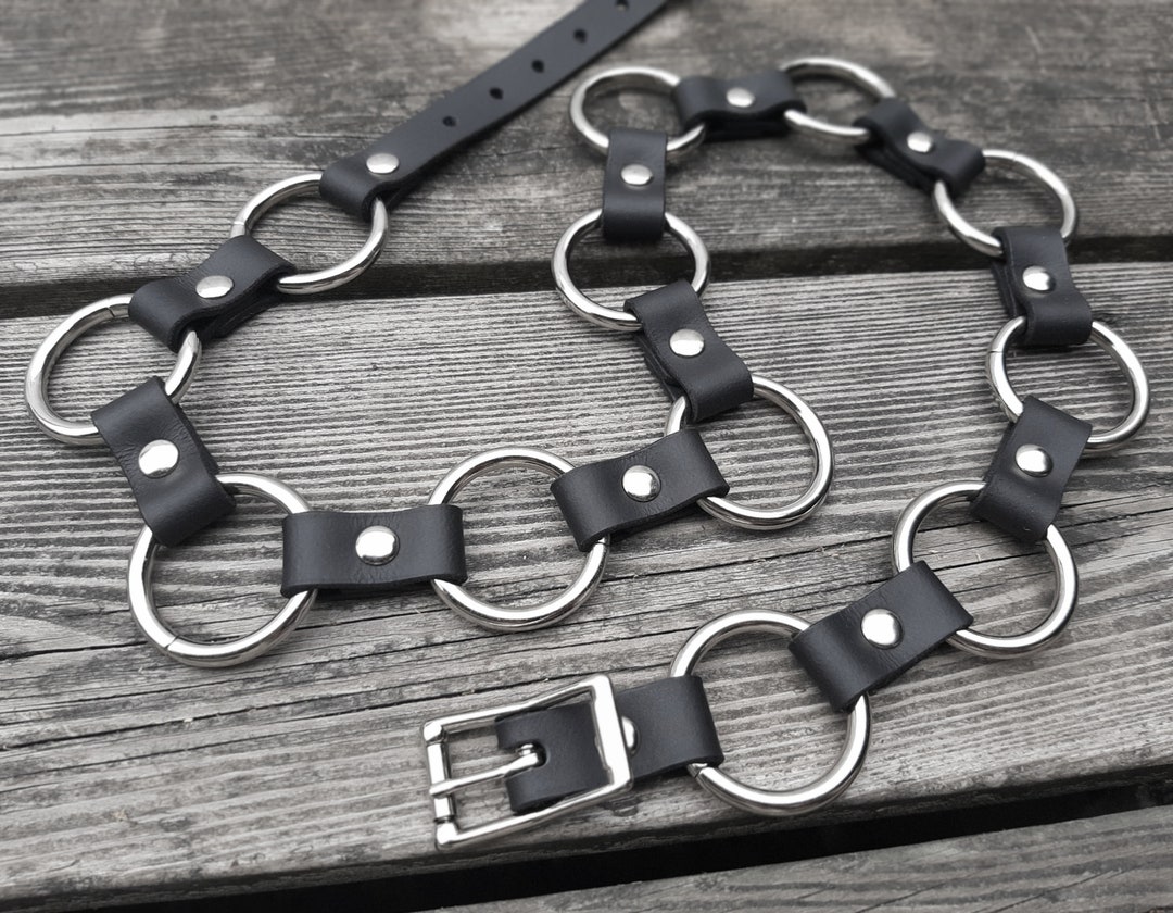 Leather O Ring Belt Etsy