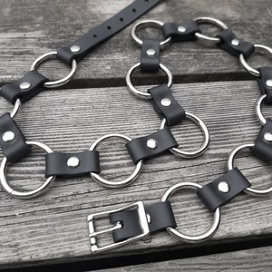 Leather O ring belt