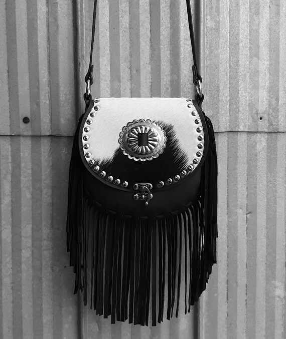 Leather Fringe Bag made to Order Etsy