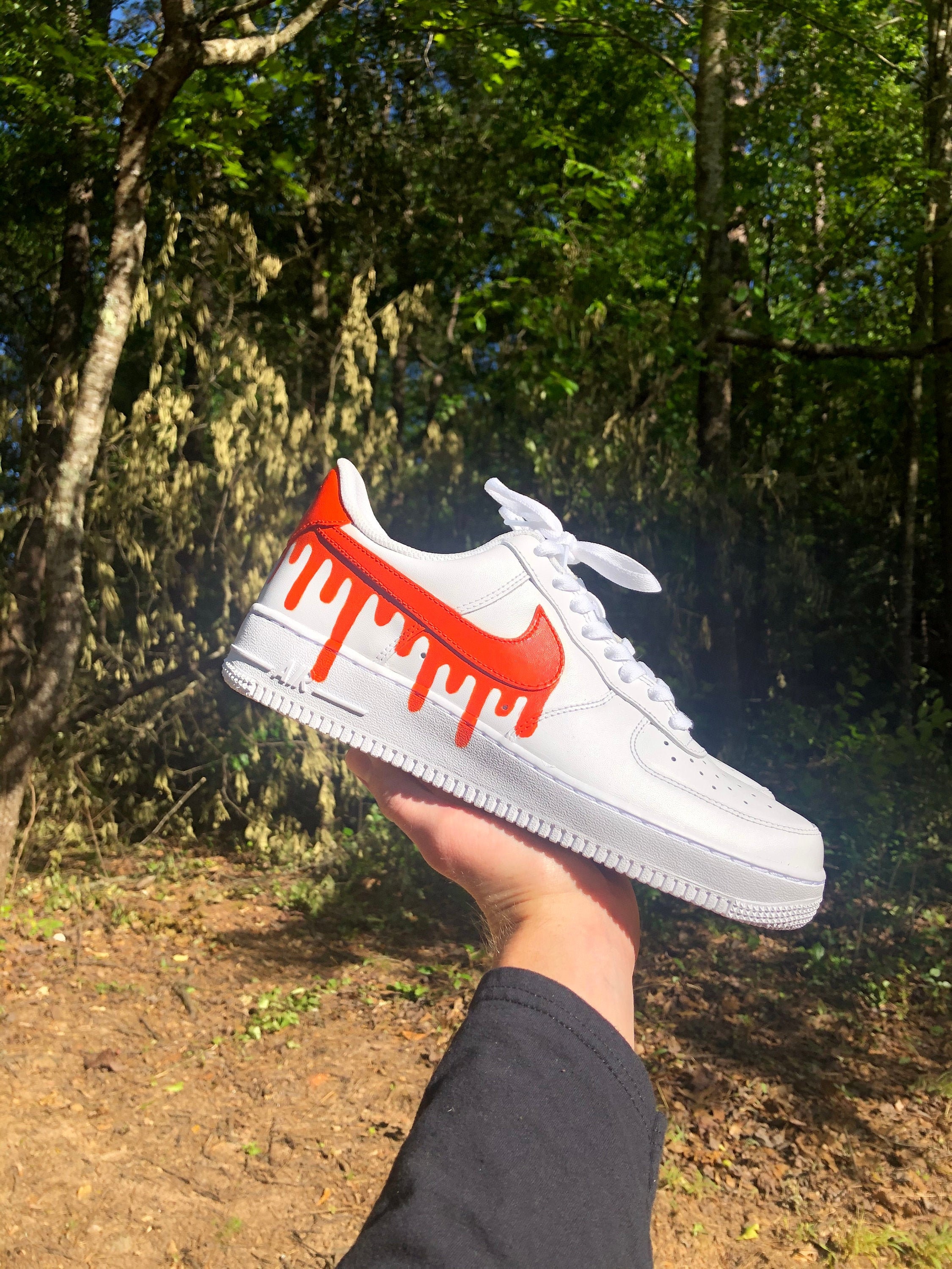 Air Force 1S Custom Orange Drip