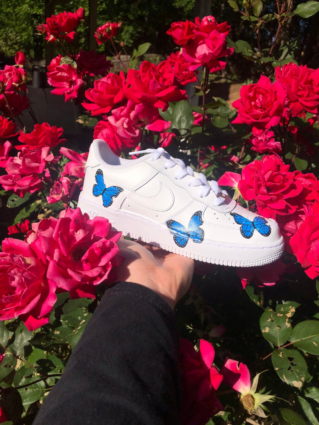 custom air force 1s butterfly