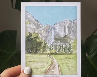 Postcard | Yosemite | Print of Original Watercolor