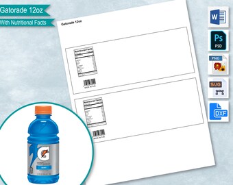 Download Gatorade Template Etsy