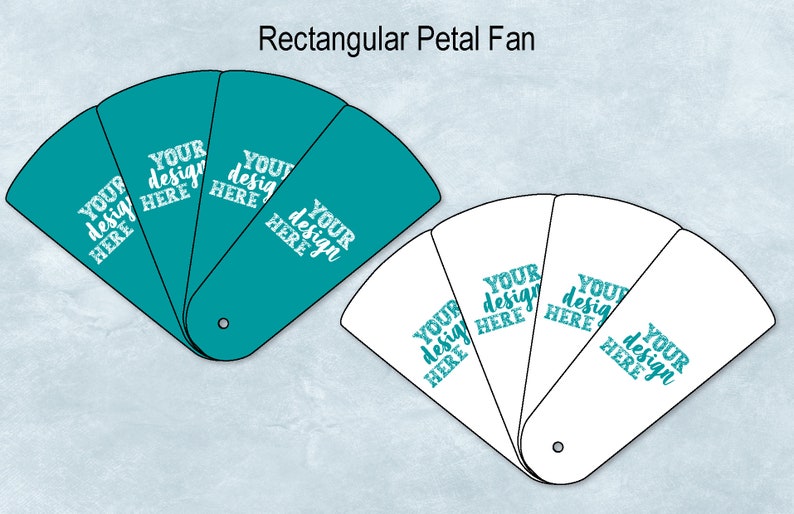 Rectangular Petal Fan Blank Template Paddle Fan Church | Etsy