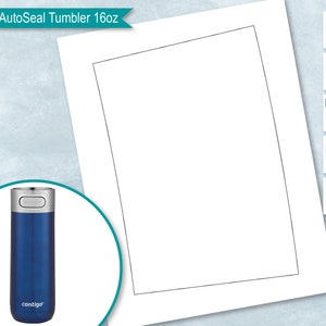 16oz Contigo AutoSeal Tumbler Blank Wrapper Template, Contigo Tumbler Sublimation, Create Design Your Own, PsD, PnG, SvG, Dxf, Eps Formats