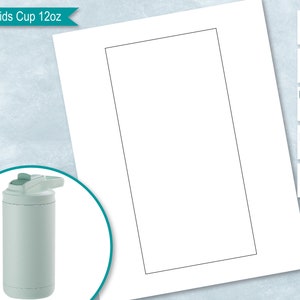 Maars Kids Cup 12oz Blank Wrapper Template, Maars Sublimation, Create Design Your Own, PsD, PnG, SvG, Dxf, Eps Formats