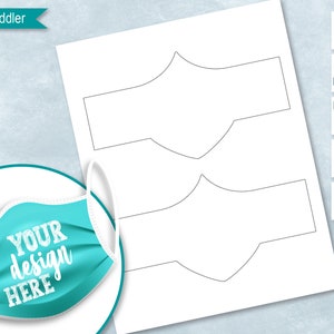 Toddler Face Mask Template, Custom Blank Personalized Face Mask ...