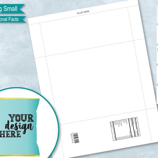 Chip Bag Template Etsy Chip Bag Template Etsy