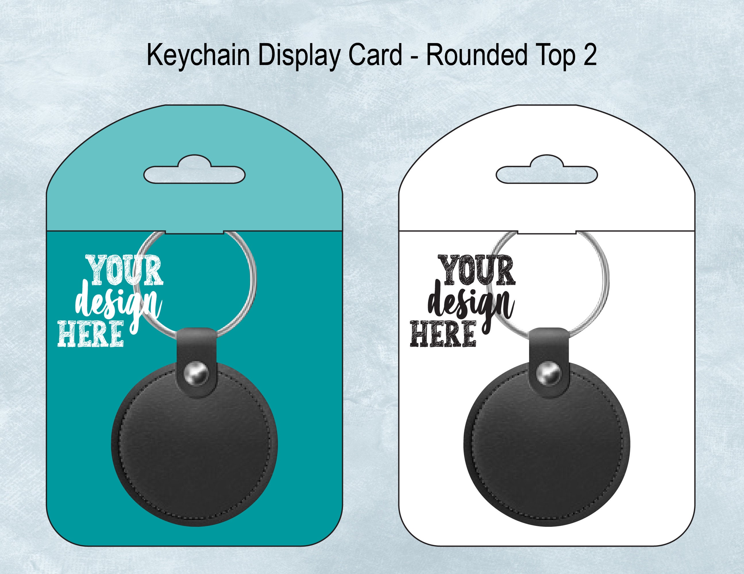 Keychain Card Background Design Rounded Top 2 Wide Keychain Display Card Blank Template, Sublimation ...