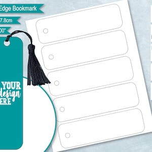 Gebogene Kante Rechteck Lesezeichen Vorlage, DIY Erstellen Sie Ihr eigenes benutzerdefiniertes personalisiertes Rechteck Lesezeichen, PsD, PNG, SVG, DxF, Word Format