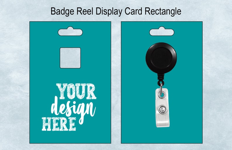 Badge Reel Display Card Blank Template Labels Badge Reel Card Etsy