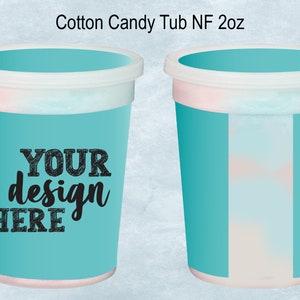 Cotton Candy 2oz 60g Blank Wrapper Template With Nutritional Facts ...