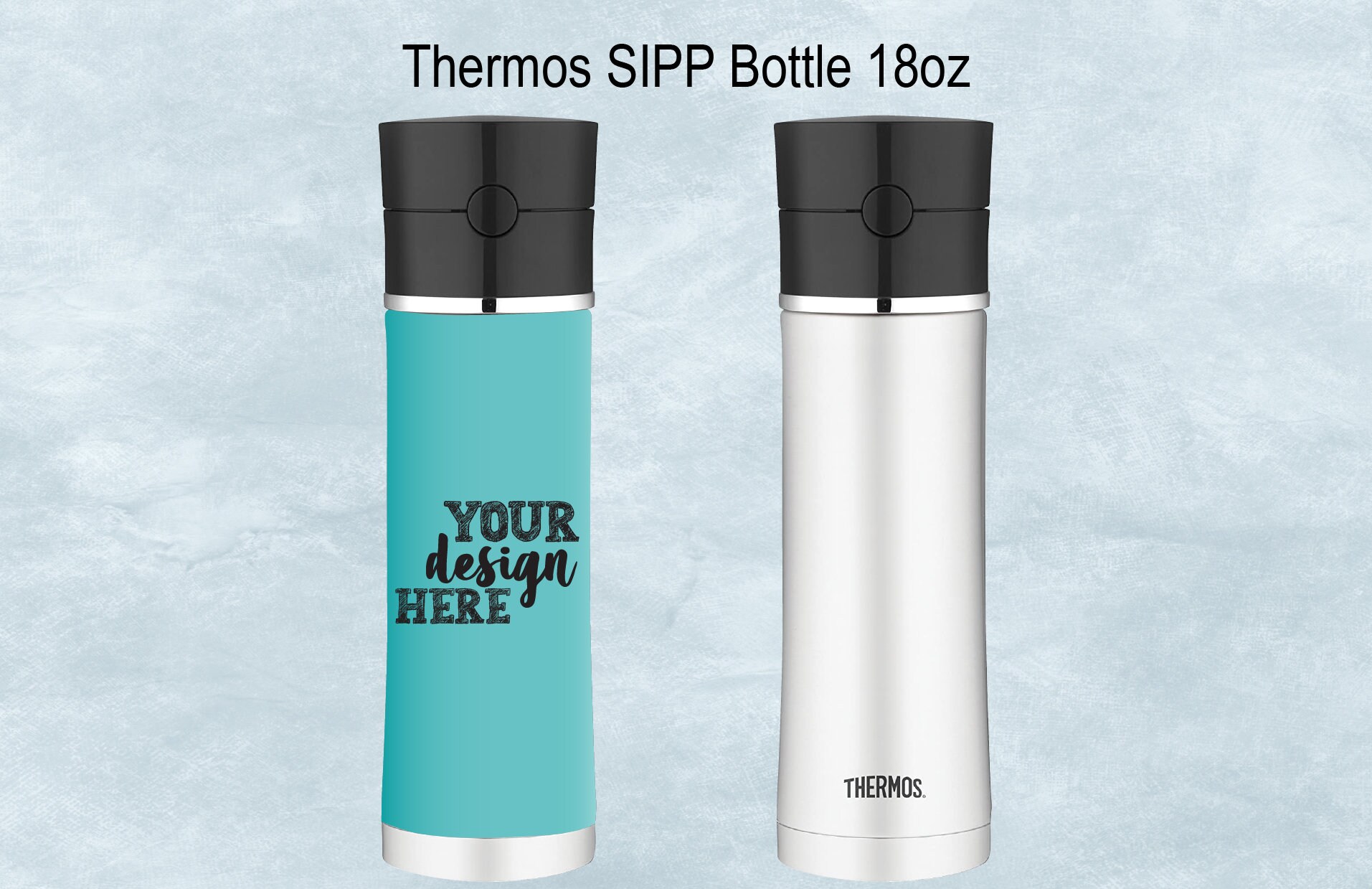 18oz Thermos SIPP Bottle Blank Wrapper Template Thermos 