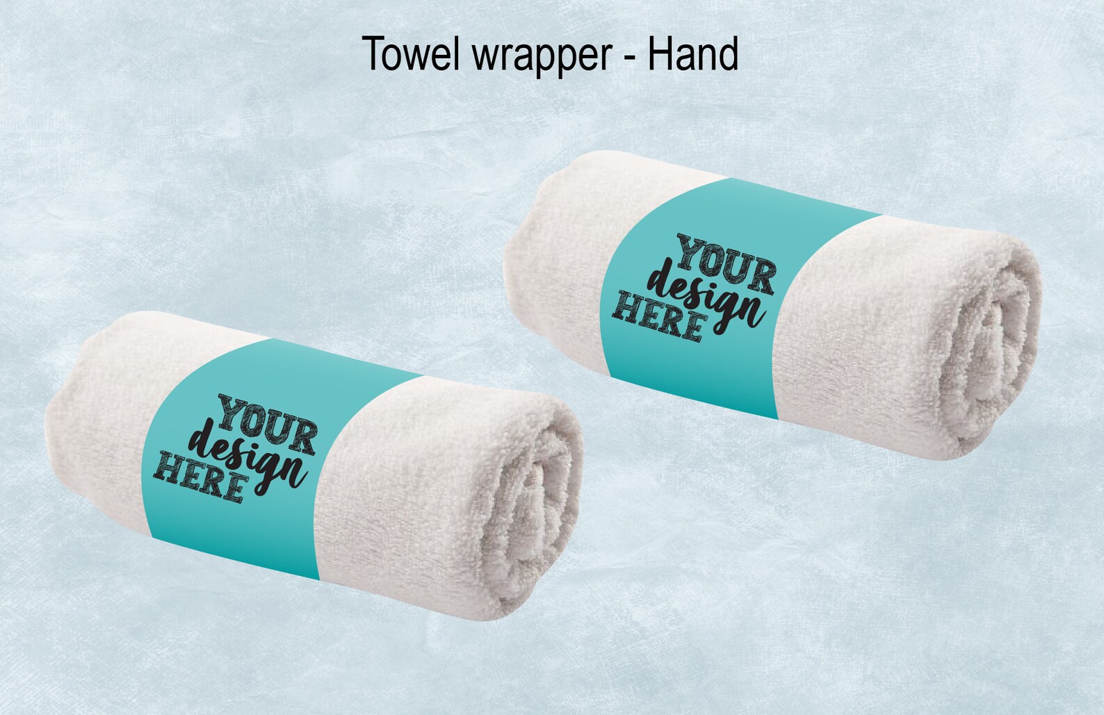 Hand Towel Wrapper Template, Washcloth Blank Label Sticker, Party