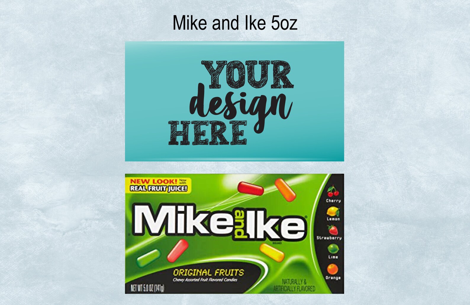 Mike and Ike Candy Box 5oz 141g Blank Wrapper Template | Etsy