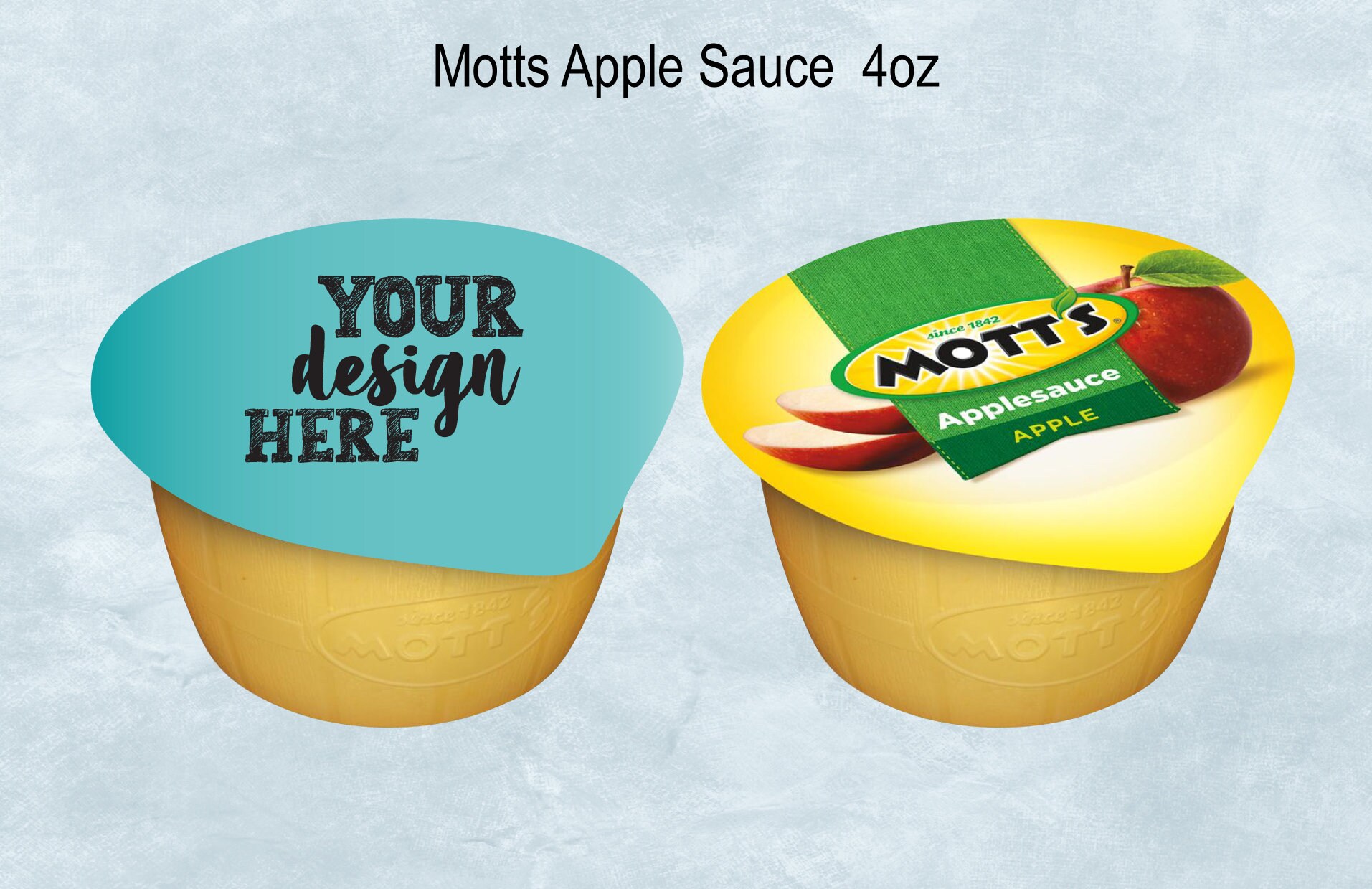 Applesauce 4oz 50g Label Template Apple Sauce Sticker Label Etsy