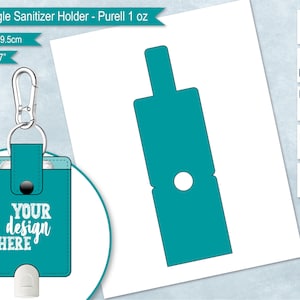 Rectangular 1oz Hand Sanitizer Keychain Sublimation, Mini Hand Sanitizer No Sew Template, Custom Fob Key Ring, DIY Cricut SVG file, PsD, Png