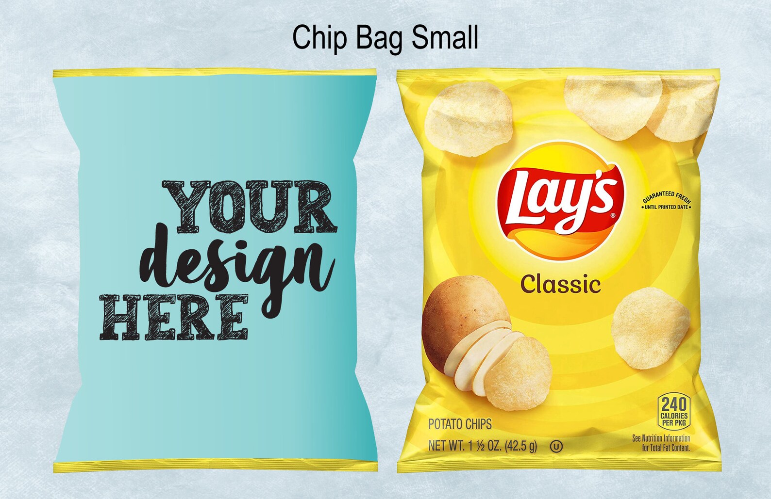 Chip Bag Wrapper Template Chip Bag Printable Favor Bag DIY Etsy