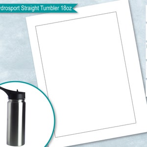 Hogg Hydrosport Straight Tumbler 18oz Blank Wrapper Template, Hogg Sublimation, Create Design Your Own, PsD, PnG, SvG, Dxf, Eps Formats
