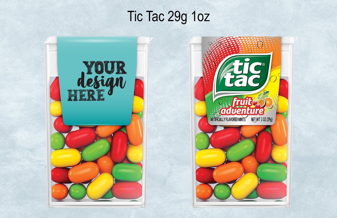 Tic Tac 1oz 29g Blank Wrapper Template with Nutritional Facts | Etsy