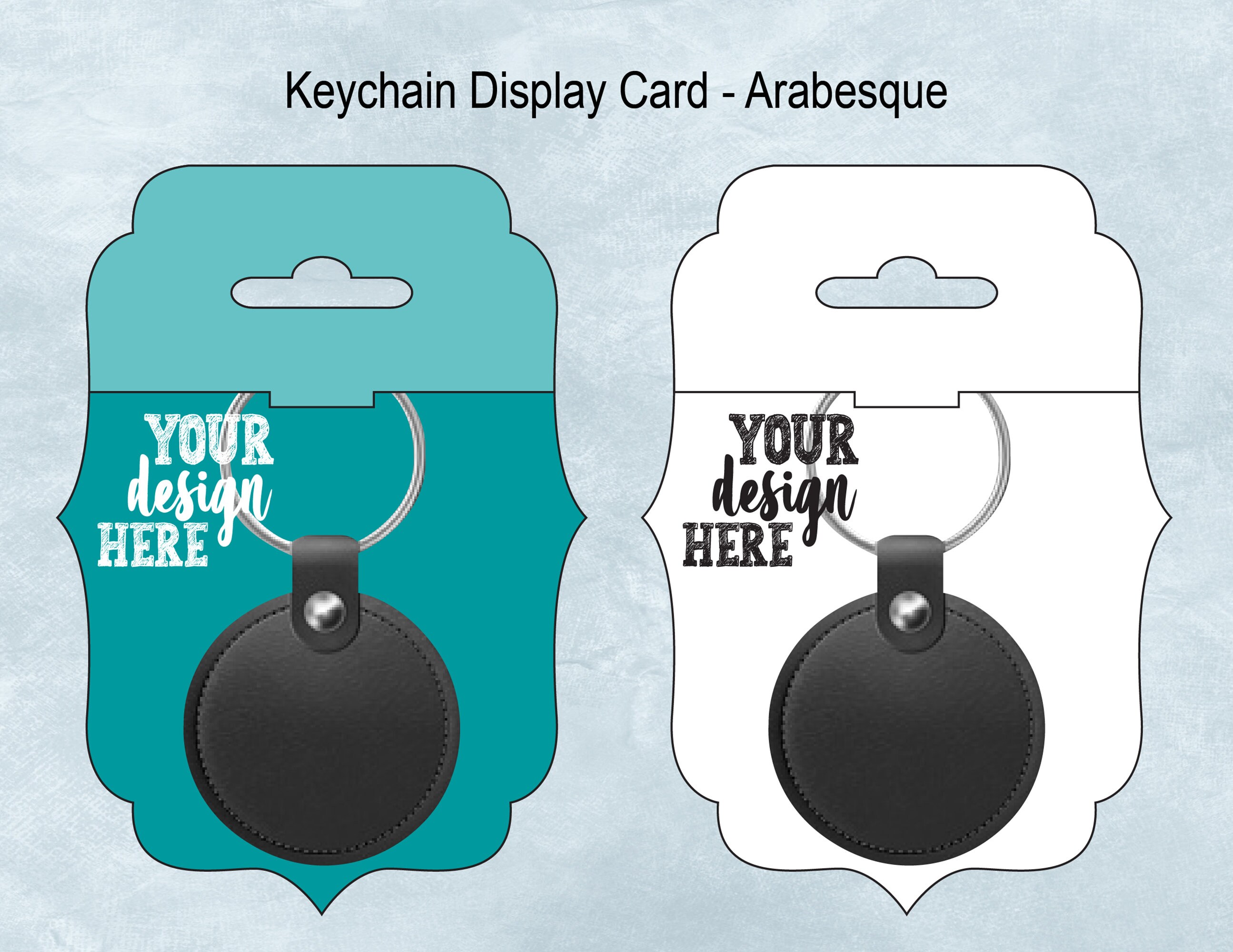 Keychain Card Background Design Arabesque Wide Keychain Display Card Blank Template, Sublimation ...