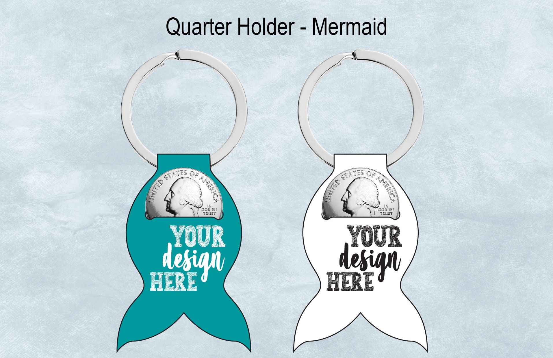 Mermaid Shape Quarter Holder Template Grocery Coin Holder Etsy