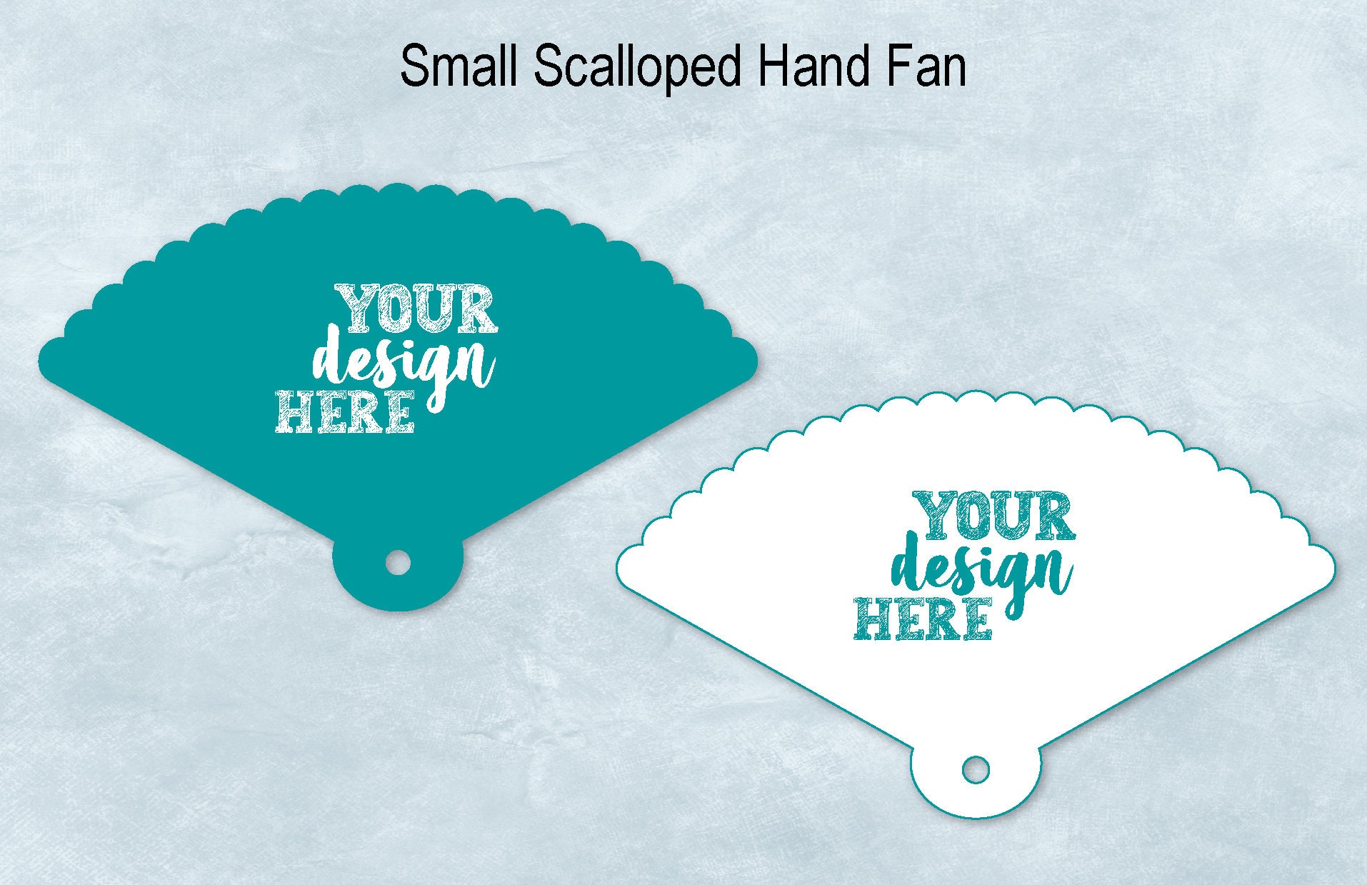 Scallop Small Hand Fan Blank Template Church Wedding Program Etsy Canada