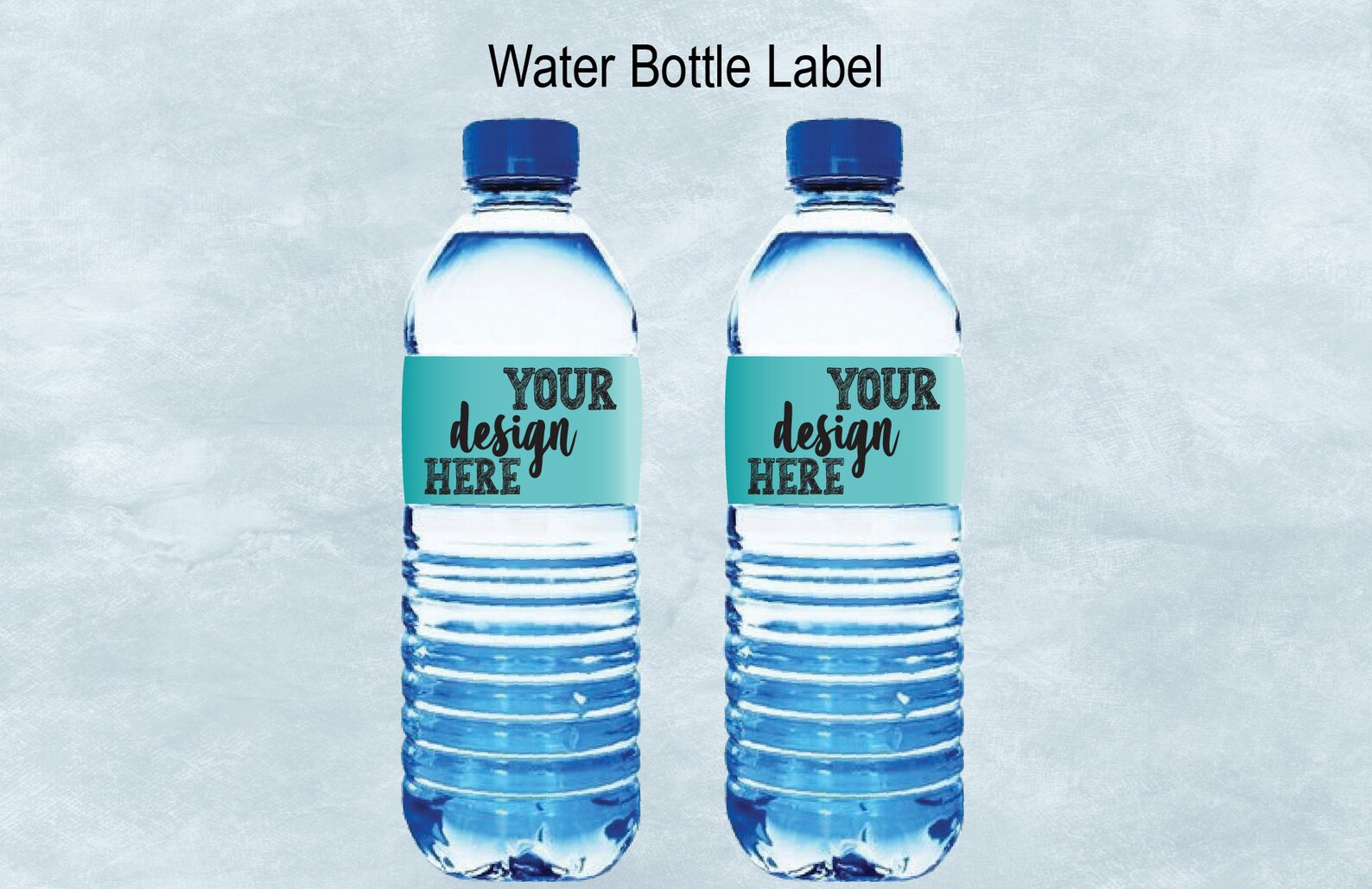 Water Bottle 500 Ml 16.9 Oz Blank Wrapper Template Water Etsy