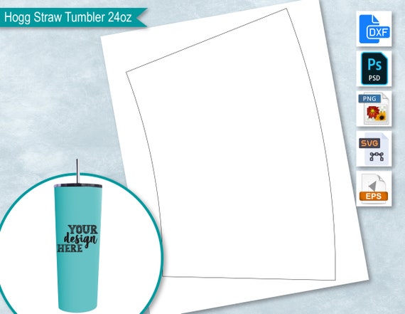 24oz Hogg Tumbler Template Sublimation for Use Silhouette and Cricut 