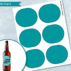 Beer Bottle Oval Label Template, Beer Bottle Label Sticker, Create Design Your Own, PSD, PNG, SVG, Dxf, Microsoft Word Formats