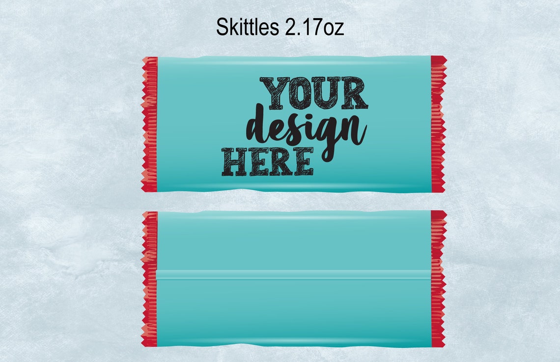 Download Skittles 2.17oz 61.5g Blank Wrapper Template Sticker Label | Etsy