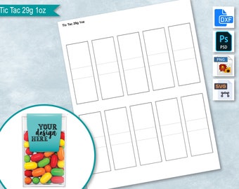Mint Box 1oz 29g Blank Wrapper Template,  Mint Sticker Label, Mint Wedding Favor, Custom Mint Favors, Design Your Own, PSD, PnG, SVG, Cricut