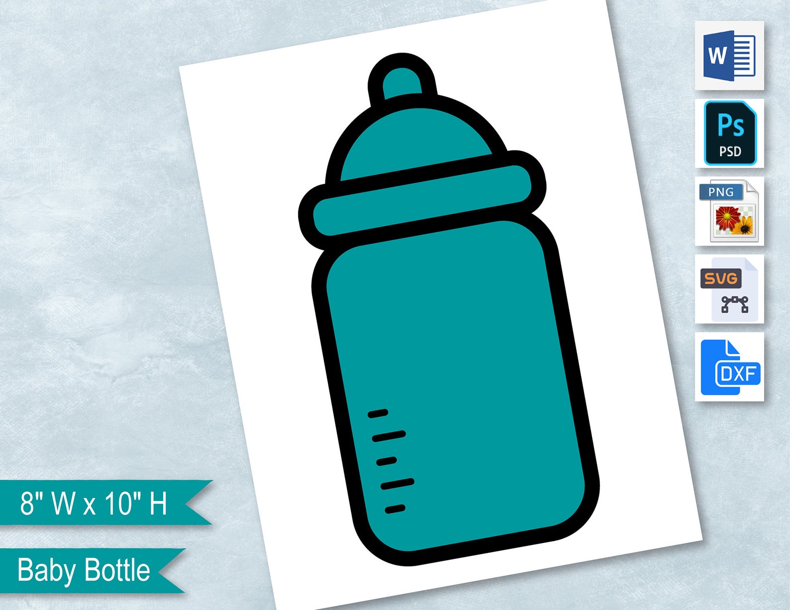 Baby Bottle 8 X 10 Banner Blank Template Milk - Etsy