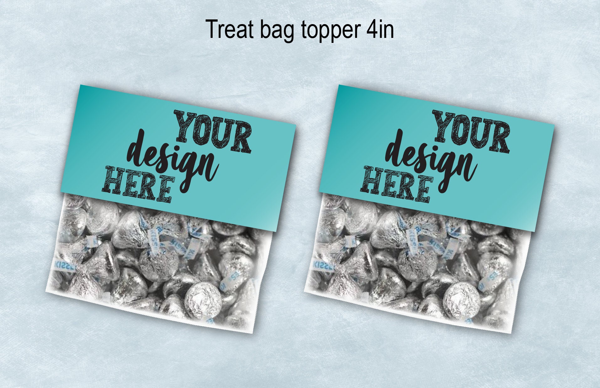 4 Inch Treat Bag Topper Blank Template Bag Topper Sticker | Etsy