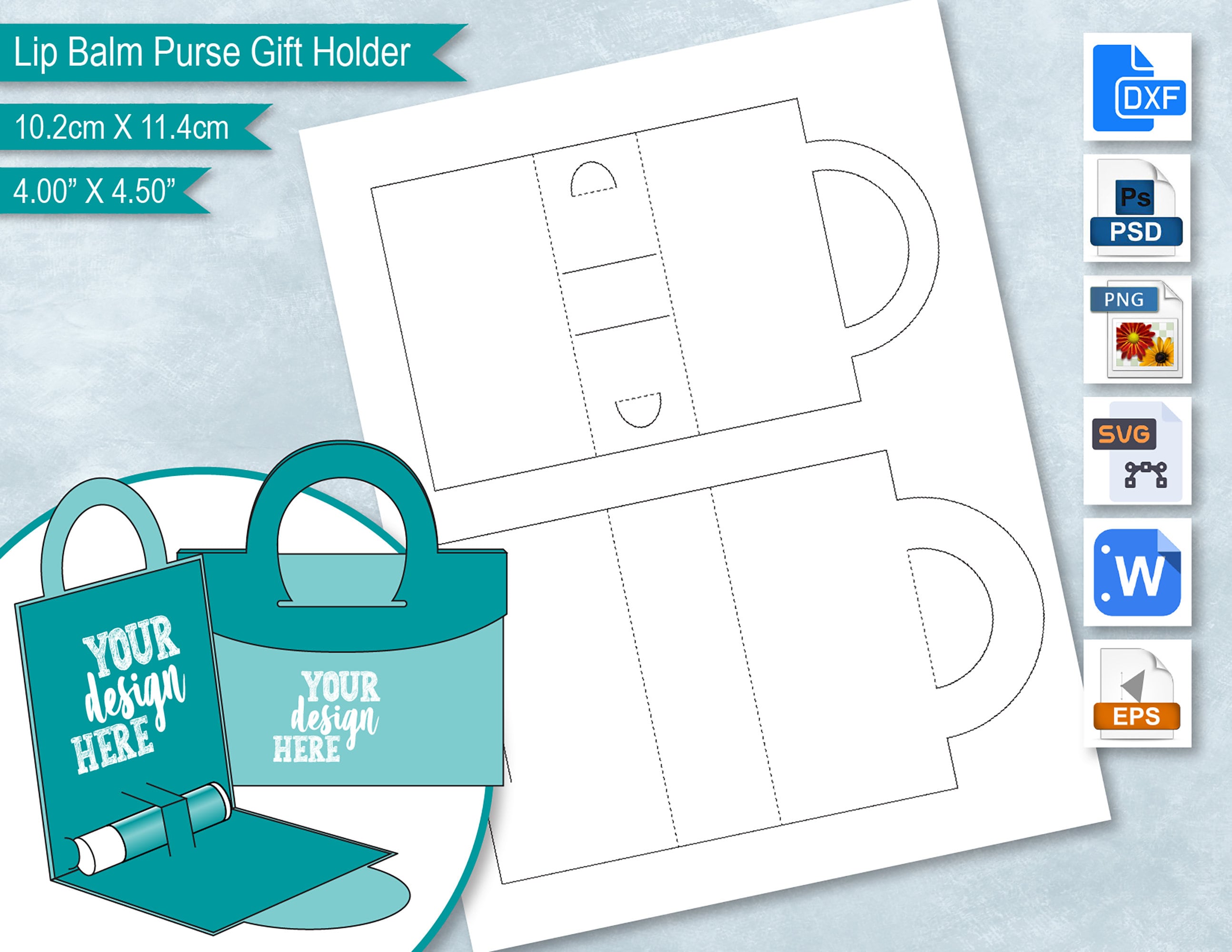Purse Lip Balm Gift Holder Blank Template Sublimation Lipbalm Etsy