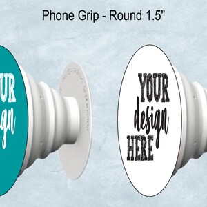 Round Circle Phone Grip 1.5 Inches Label Template, DIY Blank ...