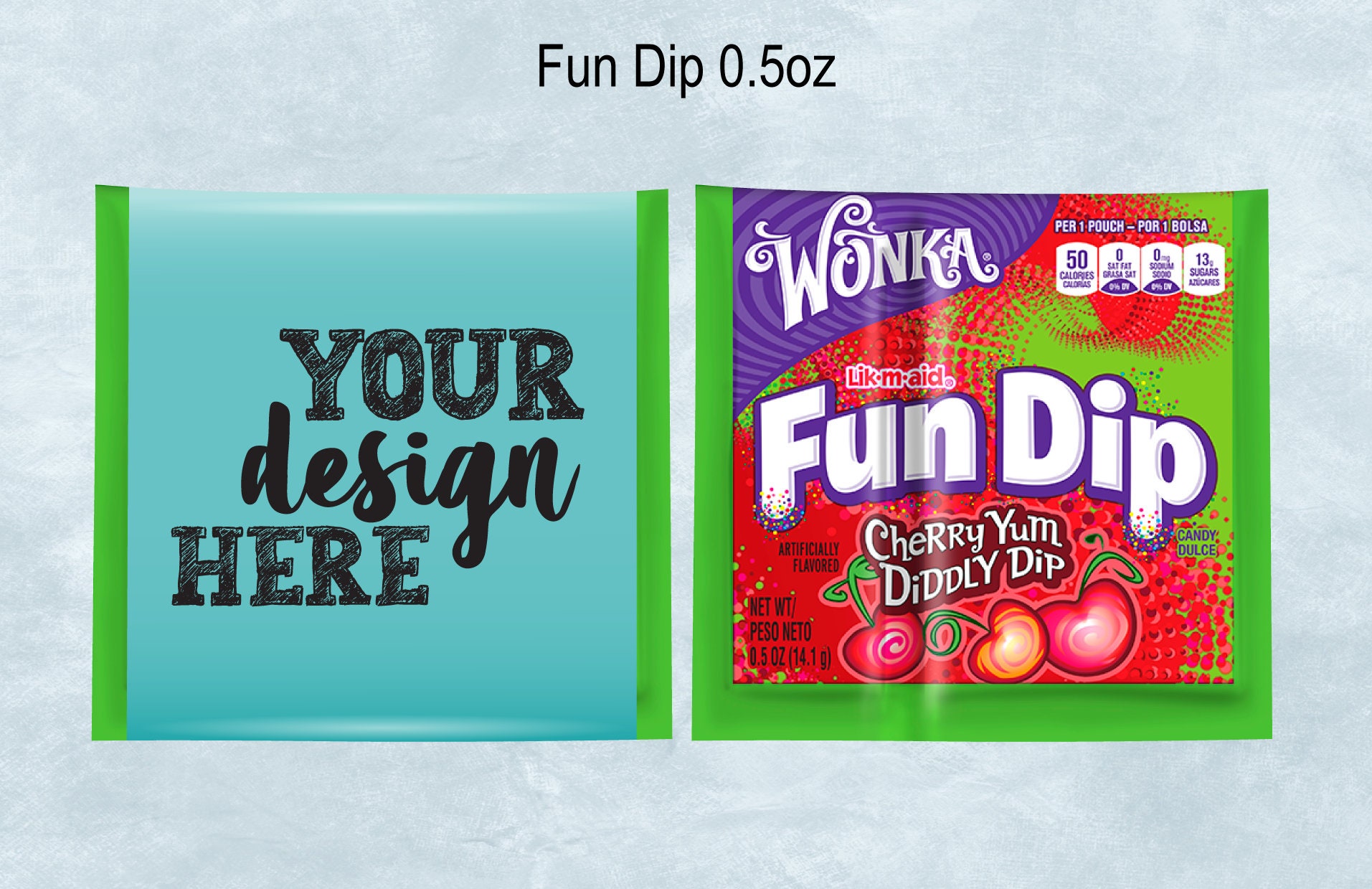 Fun Dip 0.5oz 12g Wrapper Template with Nutritional Facts Fun Etsy
