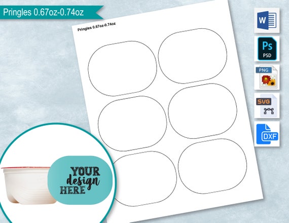 Pringles 0.67oz 19g Topper Template Printable Favor Bag DIY - Etsy