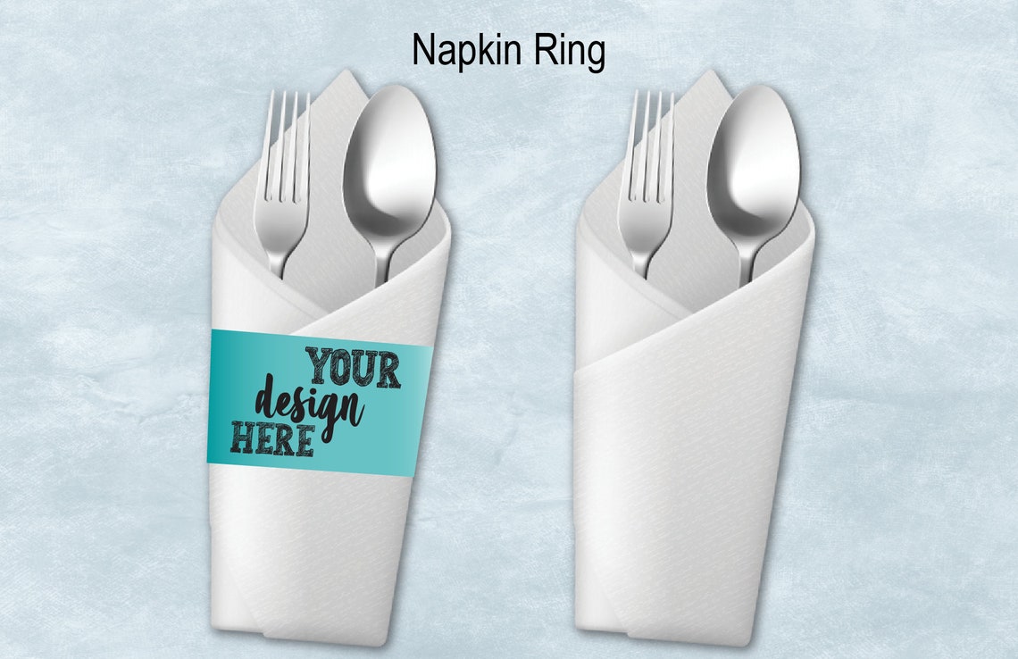 Napkin Ring Wrapper Template 1.7 X 6.2 Napkin Etsy