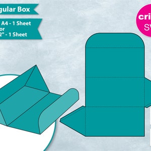 Dreieckige Gastgeschenk Box, 8,5 "x 11" Bogen druckbar, Dreieck Gastgeschenk Box, Party Geschenk Box, Cricut, Silhouette, SVG, PNG