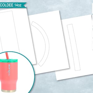 Reduce COLDEE Tumbler 14oz Blank Wrapper Template, COLDEE Sublimation, Personalize Your Own Design, PsD, PnG, SvG, Dxf, Eps Formats