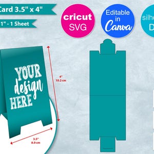 3.5" x 4" Tent Card Blank Template, Table Place Card, Meal Card, Food Card, DIY, 8.5" x 11" Sheet, Canva, Cricut SVG, Silhouette, Printable