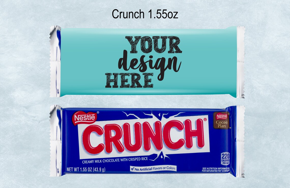 Crunch 1.55oz 43.9g Wrapper Template with Nutritional Facts | Etsy