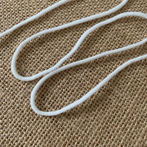 1/8 3mm White and Black Round Soft Elastic Band Cord for Mask 10 Yard or 20 Yard DIY USA stock Latex Free Earloop image 4