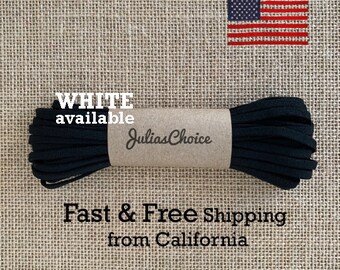 5mm (1/4") Black or White Flat Soft Elastic Band Cord Band for Mask DIY USA Stock