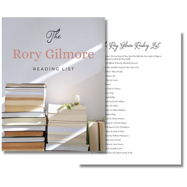 The Rory Gilmore Reading List | Printable PDF Book Tracker | Gilmore Girls