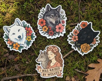 Wolf Sticker Pack , Raised by wolves sticker