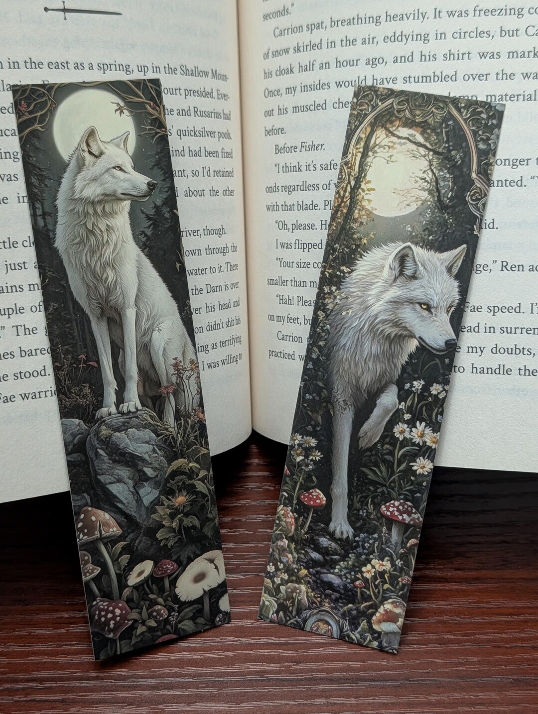 Buck Bookmark Wolf Bookmark White Wolf Bookmark Pack Moon Bookmark - Etsy